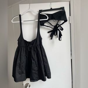 For Love & Lemons 
Landon Mini Dress | Black
Size Medium | Never Worn